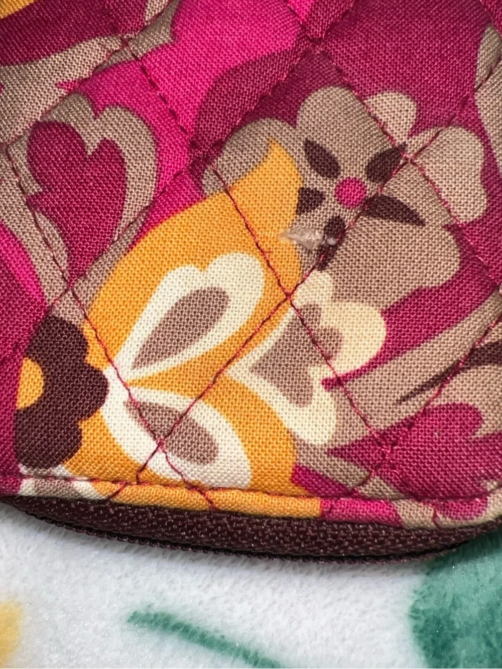Vera Bradley Quilted Floral Wristlet Wallet - Magenta, carnaby zipper.pocket
